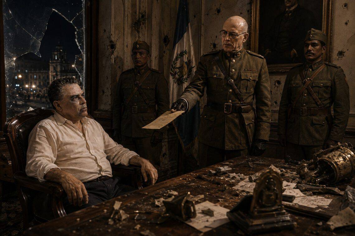 Durante el enfrentamiento entre militares golpistas y fuerzas fieles al Gobierno, murió el general Mauro de León. Algunas versiones señalan que hasta el propio presidente Baudilio Palma disparó a las fuerzas insurgentes, que finalmente vencieron la resistencia y tomaron el poder. El general Manuel Orellana le exigió la renuncia inmediata a Palma y se autonombró gobernante el 16 de diciembre de 1930. Palma salió otra vez al exilio.