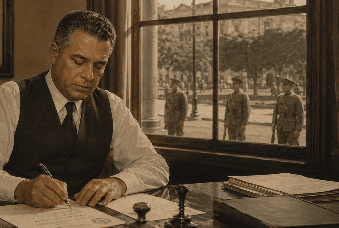 Baudilio Palma, como abogado que había padecido el exilio a causa de dos dictadores, valoraba la apertura democrática impulsada por el general Lázaro Chacón y trató de darle continuidad. Sin embargo, la resistencia de un ala del ejército encabezada por los generales Mauro de León y Manuel Orellana, llevó a un Golpe de Estado el 16 de diciembre de 1930.