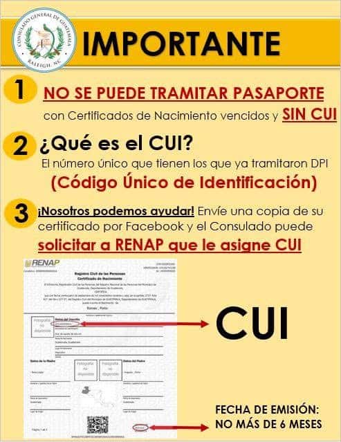 El pasaporte tiene el Codigo Unico de Identificación Personal, que es el mismo número del DPI.
