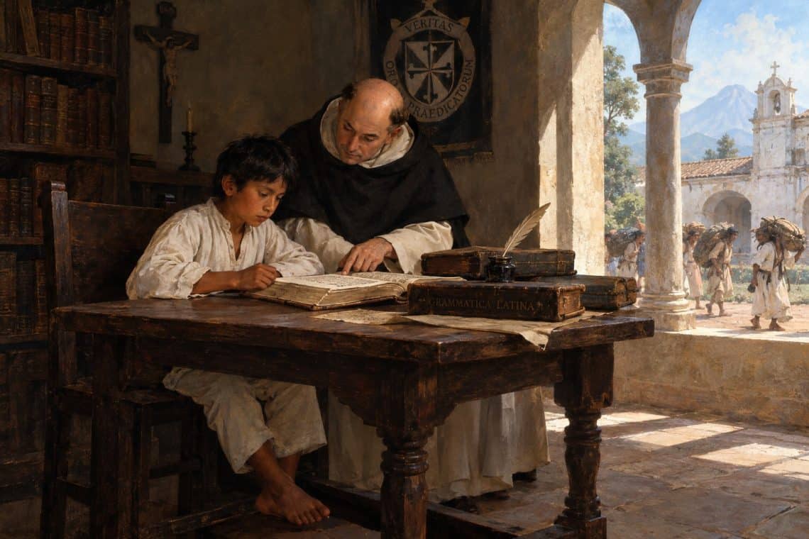 Por su sobresaliente inteligencia, Manuel Tot fue llevado al convento de los frailes dominicos de Cobán, en donde aprendió gramática y latín, por lo cual después se convirtió en intérprete ante las comunidades q'eqchi' por lo cual pudo atestiguar las injusticias y opresión que sufrían.