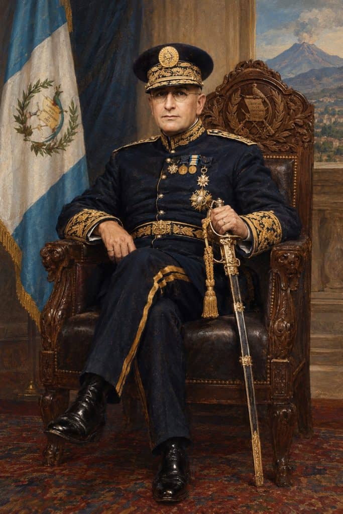 Jorge Ubico nació el 10 de noviembre de 1878 en Guatemala y murió el 14 de junio de 1946 en Nueva Orleans. Fue jefe político de la Verapaz y de Retalhuleu; así como ministro de Fomento durante el gobierno de Manuel Estrada Cabrera. Se postuló a la presidencia de Guatemala en 1926, pero perdió las elecciones. Finalmente alcanzó la presidencia en 1931, cuando se postuló como candidato único.