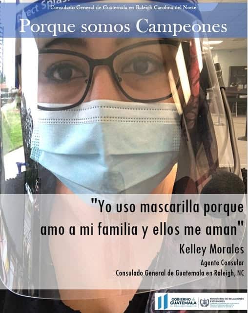 Post de 2020 del Consulado de Guatemala en Raleigh, en el cual aparecía Kelley Morales, agente consular.