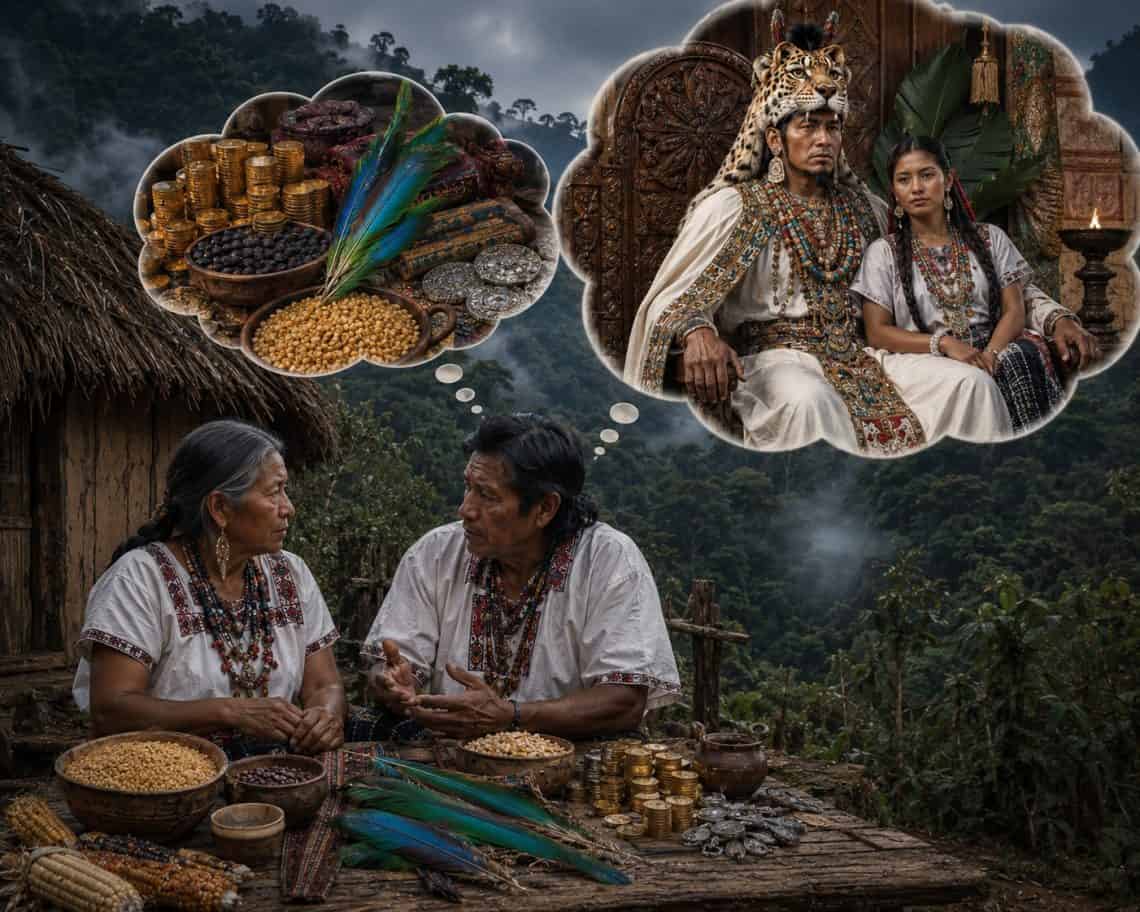 Pero el corazón de los padres de Dominga se llenó de ambición y siempre pedían más regalos, riquezas. Le decían a su hija para que se lo concediera su esposo. Le decían que si ella no los ayudaba, no era una buena hija.