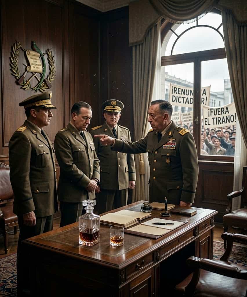 El presidente provisional Ponce Vaides incrementó la represión de partidos y candidatos rivales, lo cual generó un fuerte descontento, incluso entre militares jóvenes, lo cual condujo a la unión de ciudadanos, obreros, estudiantes y también oficiales del Ejército para la Revolución del 20 de octubre de 1944.