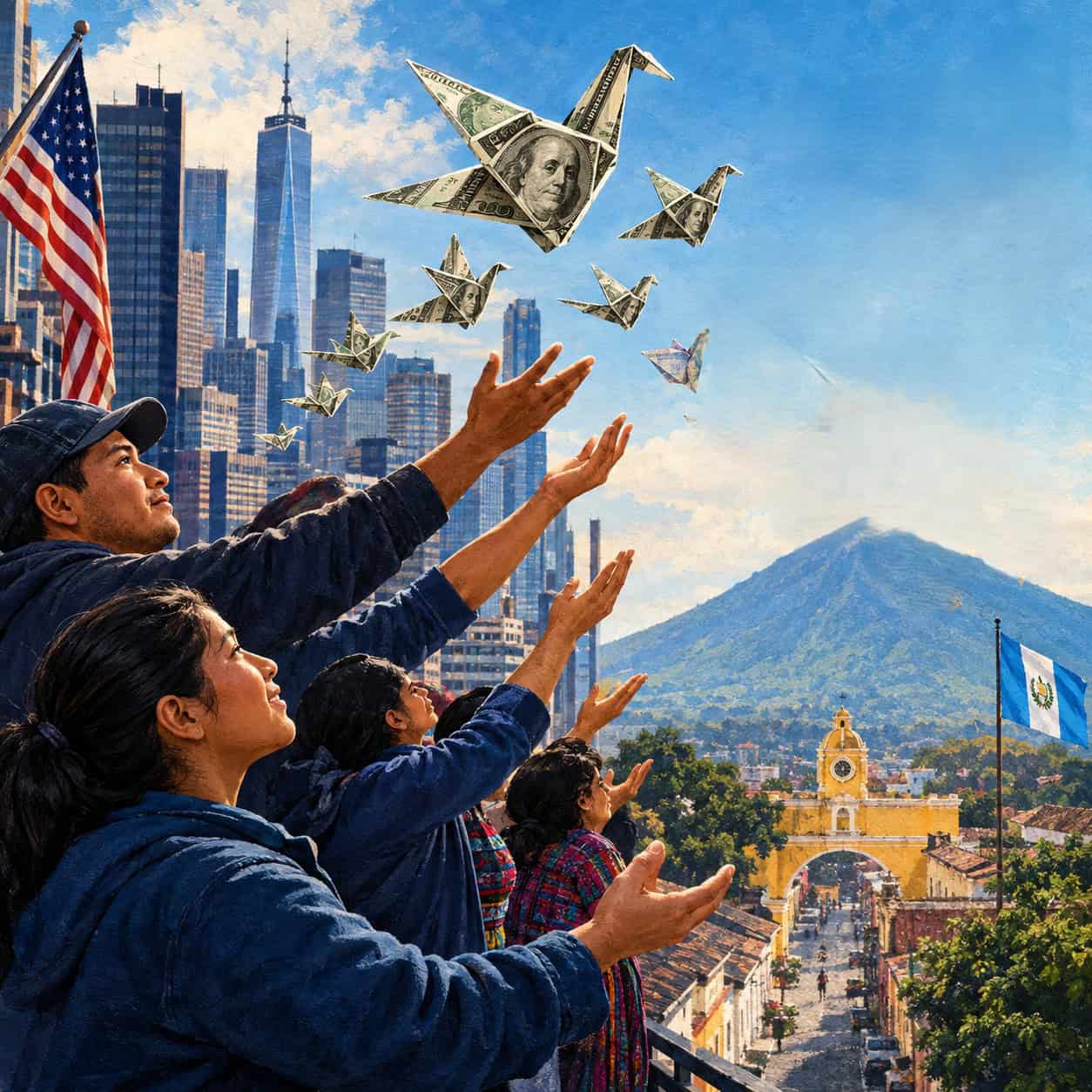 US$2,327.7 millones  llegan en remesas migrantes a Guatemala en agosto: US$17,774 millones en 8 meses