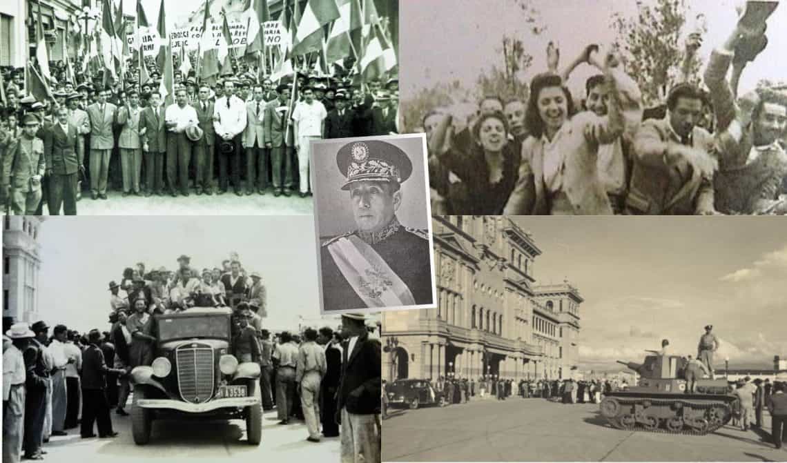 Desde el 19 de octubre de 1944 hubo movimientos de ciudadanos, estudiantes, trabajadores y militares en contra del gobierno dictatorial del general Federico Ponce Vaides, quien salió al exilio en México el 22 de octubre. En Guatemala quedó a cargo un triunvirato cívico militar y hubo festejo ciudadano jubiloso.