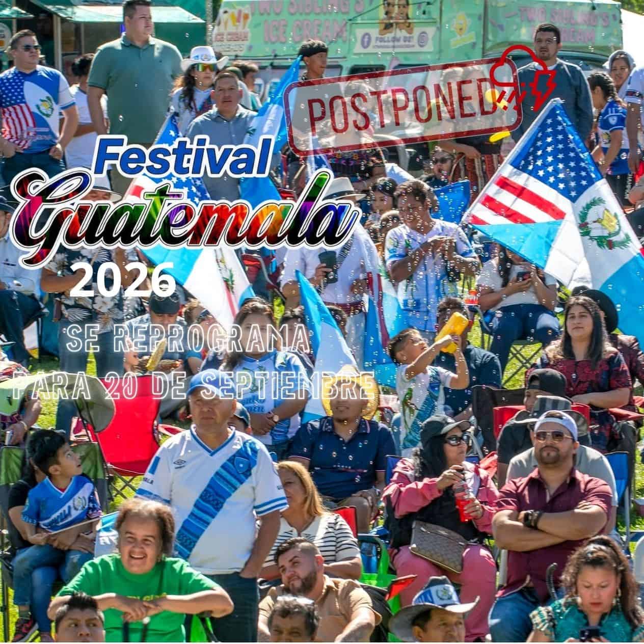 Por alerta de lluvias se reprograma Festival Guatemala 2026 de Rhode Island: se pasa para el 20 de septiembre