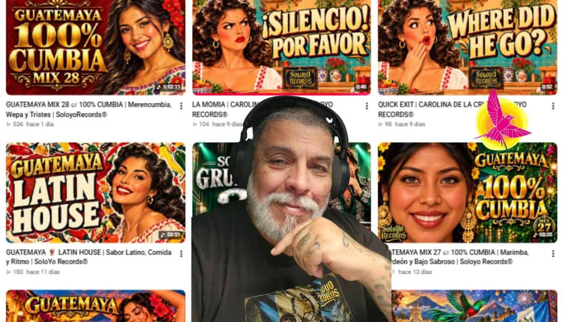 Álvaro Cervantes es un diseñador gráfico y ahora también un diseñador de canciones, inspiradas en Guatemala y generadas con inteligencia artificial conjugada con sentimientos, memorias y el anhelo de un día volver al país de donde salió en 1973, al cual no ha regresado pero que lleva en el corazón.