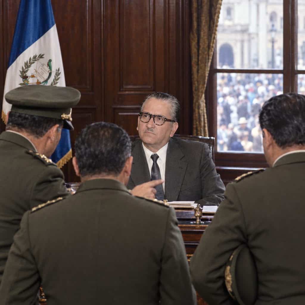 Ilustración simbólica del 24 de octubre de 1957, cuando tres militares expulsan del poder al licenciado Luis Arturo González enmedio del conflicto generado por el reclamo de supuesto "fraude" en las elecciones del 20 de octubre de aquel año, en las cuales había ganado otro civil, Miguel Ortiz Passarelli. El candidato derrotado, general Miguel Ydígoras alegó el "fraude". – SoyMigrante.com REVISTA Ilustración simbólica del 24 de octubre de 1957, cuando tres militares expulsan del poder al licenciado Luis Arturo González enmedio del conflicto generado por el reclamo de supuesto "fraude" en las elecciones del 20 de octubre de aquel año, en las cuales había ganado otro civil, Miguel Ortiz Passarelli. El candidato derrotado, general Miguel Ydígoras alegó el "fraude".