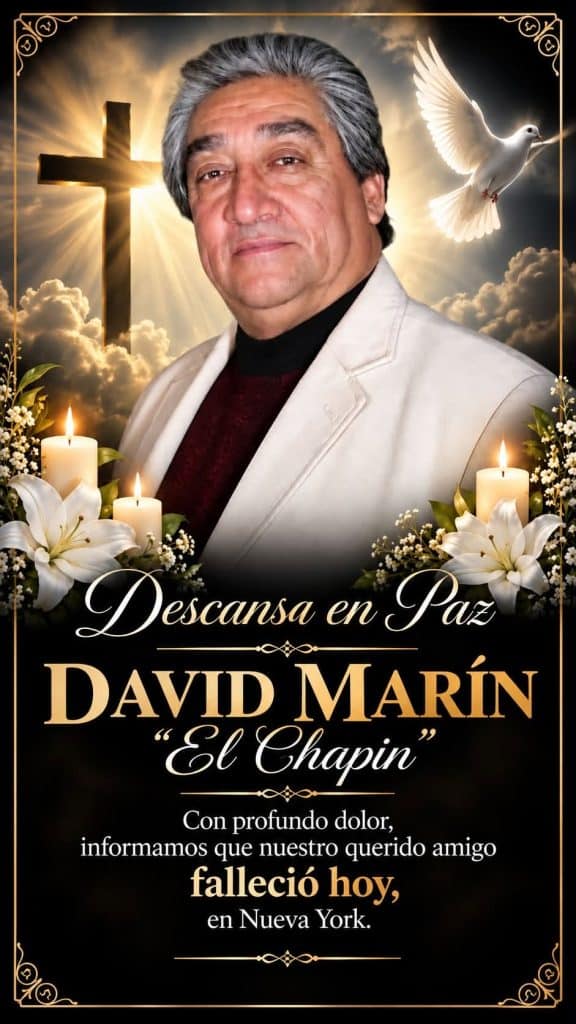 Múltiples y muy sentidas han sido las expresiones de pesar por el fallecimiento del locutor guatemalteco David El Chapín Marín, en Nueva York, donde desarrolló una brillante carrera de comunicación, creatividad y servicio. – SoyMigrante.com REVISTA Múltiples y muy sentidas han sido las expresiones de pesar por el fallecimiento del locutor guatemalteco David El Chapín Marín, en Nueva York, donde desarrolló una brillante carrera de comunicación, creatividad y servicio.