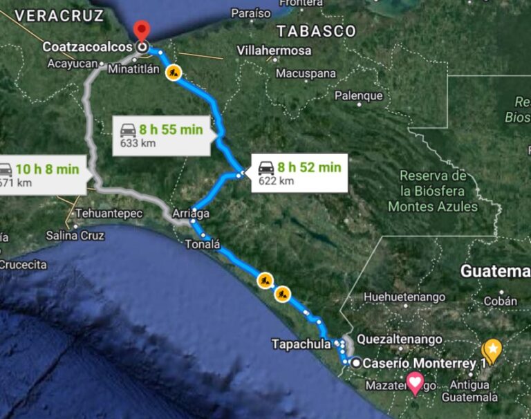 2. Poco después se aventuró a ir a la costa Atlántica de México. En Cotzacoalcos, Veracruz. Imagen solo de referencia de Google Maps en la actualidad.