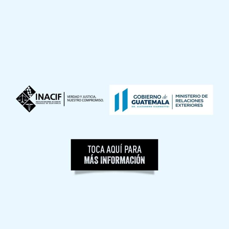 Instituto Nacional de Ciencias Forenses (INACIF) y el Ministerio de Relaciones Exteriores Fuente_ Redes Sociales INACIF