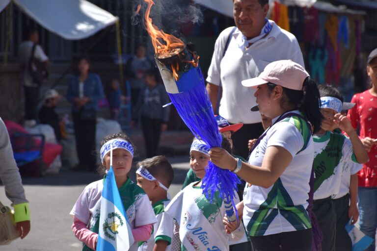 La antorcha en Guatemala es un símbolo del día de la independencia que se conmemora cada 15 de septiembre