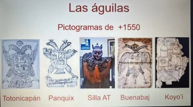 Registro de pictogramas de 1550. Las águilas de Totonicapán llevaban varios títulos